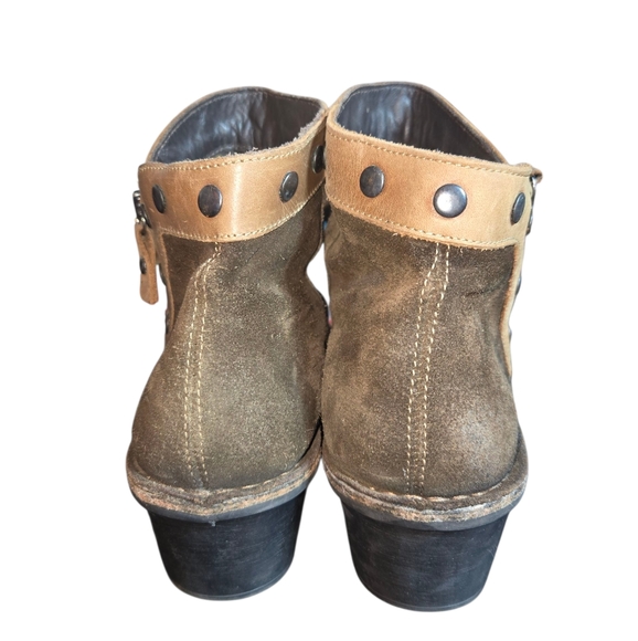 Fly London Duke Brown Suede Distressed Leather Slouch Ankle Boots Sz EU40/US8.5 - Picture 4 of 10